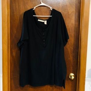 Plus size 5X Roaman’s black top